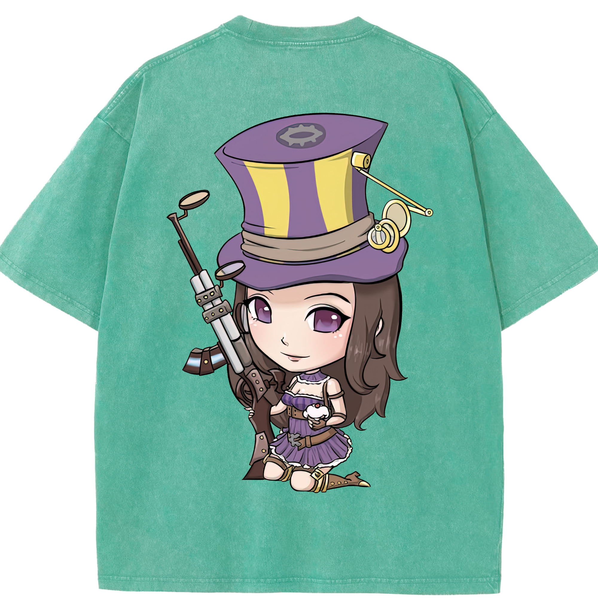 リーグ・オブ・レジェンド League of Legends LOL 綿100% ヴィンテージ風 半袖Tシャツ（背面プリント）